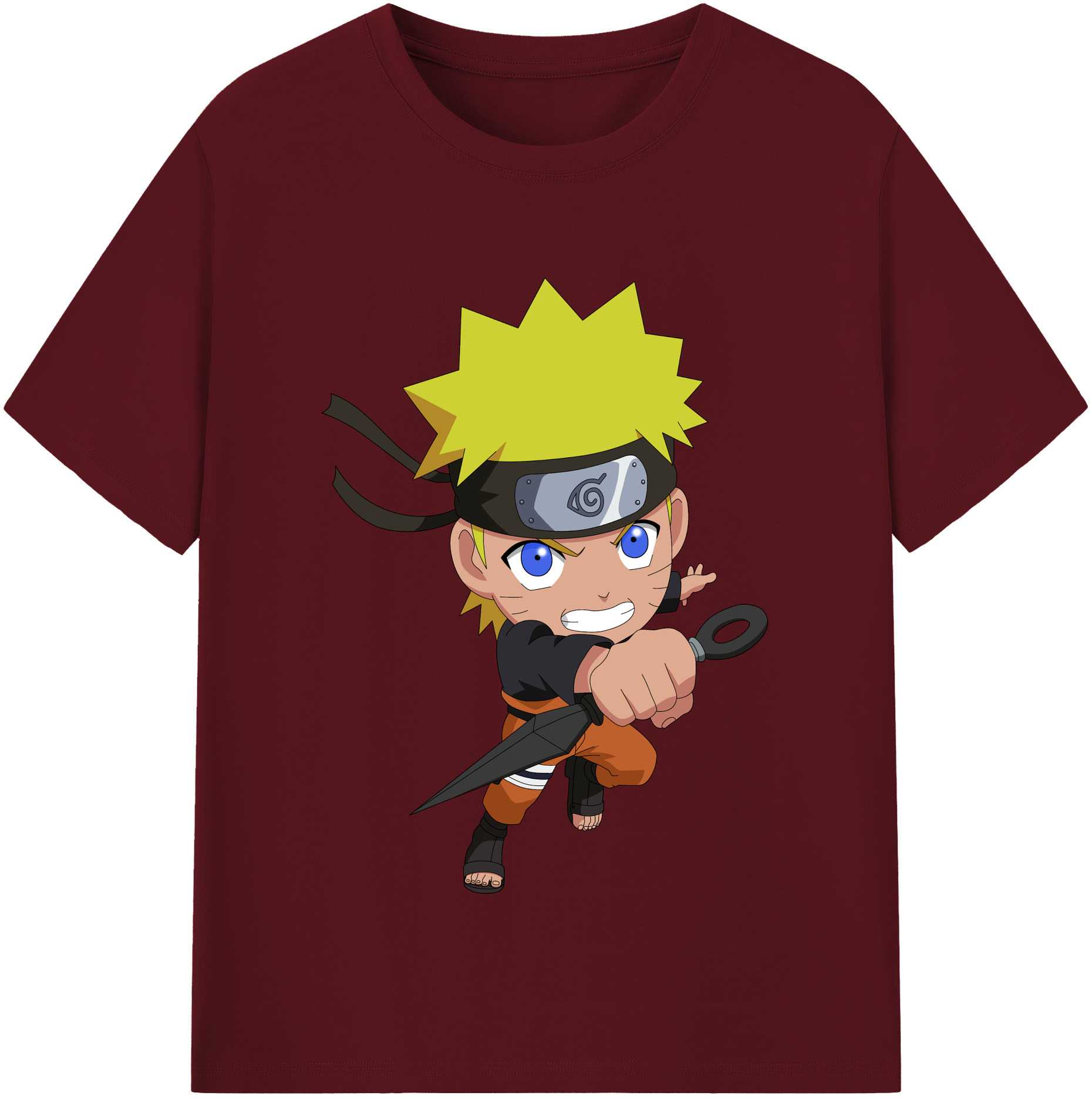 （画像用） NARUTO -ナルト- うずまき ナルト Uzumaki Naruto 綿100％半袖Tシャツ（フロントプリント）